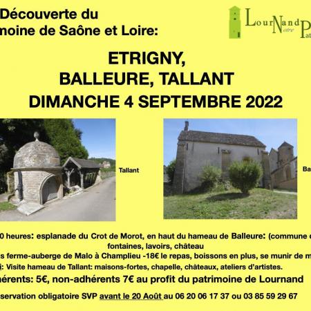 Balade découverte du patrimoine : ETRIGNY, BALLEURE, TALLANT