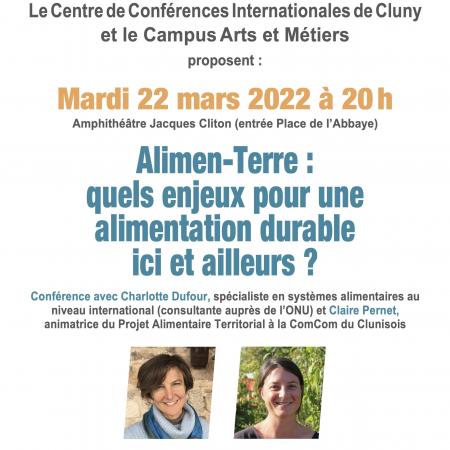 Conférence "Alimen-terre : quels enjeux pour une alimentation durable ici et ailleurs ?"
