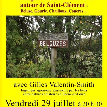 Conférence des Vendredis de Saint-Clément : " Géologie et noms de lieux-dits autour de Saint-Clément : Beluse, Gourle, Chailloux, Couères " avec Gilles Valentin-Smith