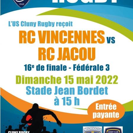 L'US Cluny rugby reçoit RC Vincennes vs RC Jacou