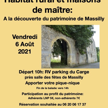 Balade patrimoine : Habitat rural et maisons de maître, à la découverte du patrimoine de Massilly